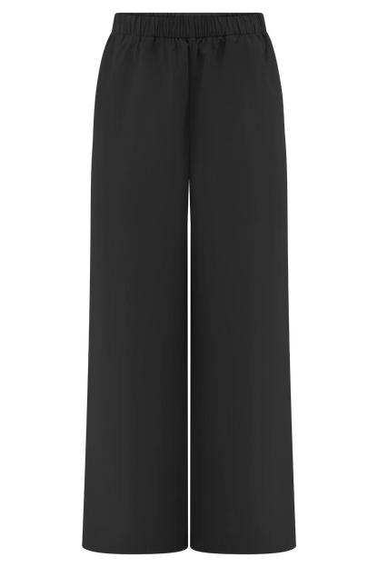 Campbell Cotton Wide Leg Pants Black