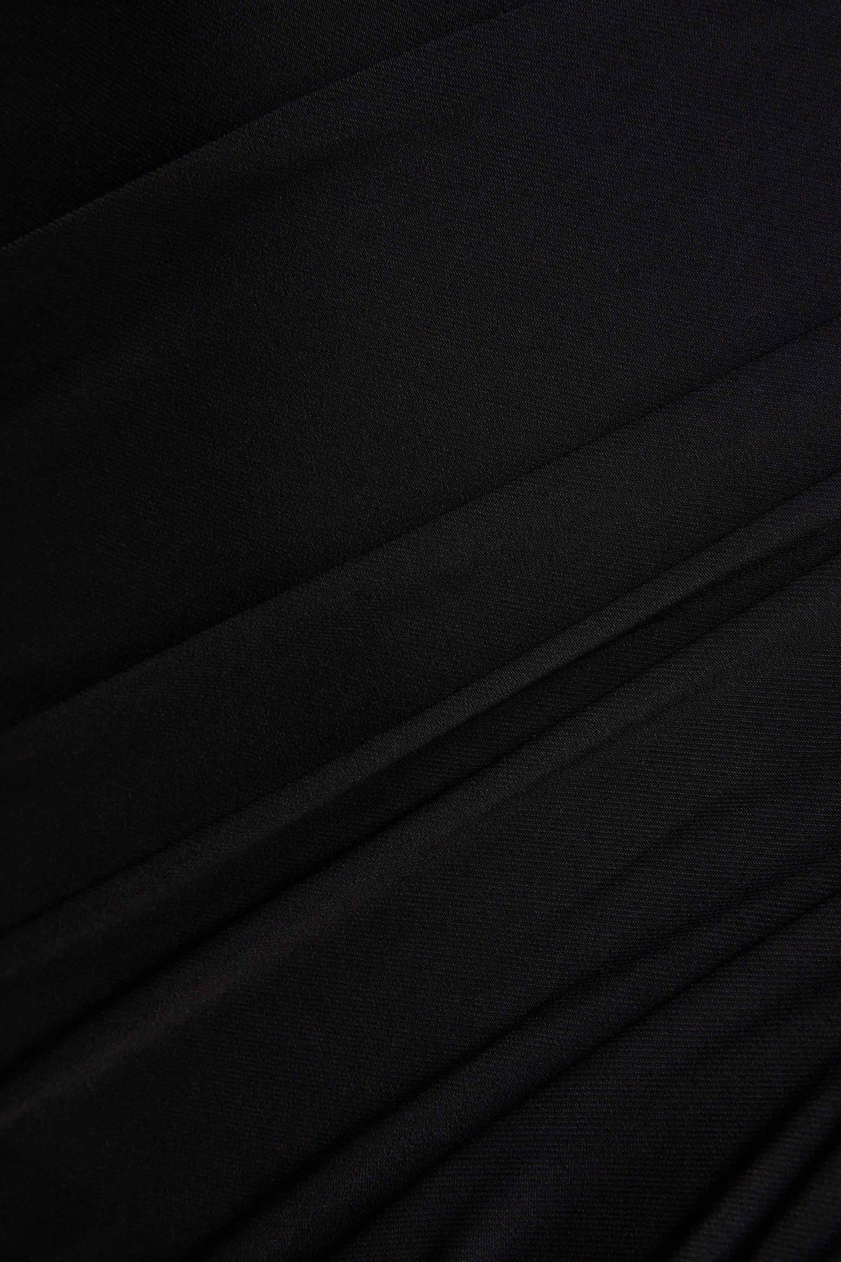 Amoura Black Square Neck Draped Wrap Maxi Dress