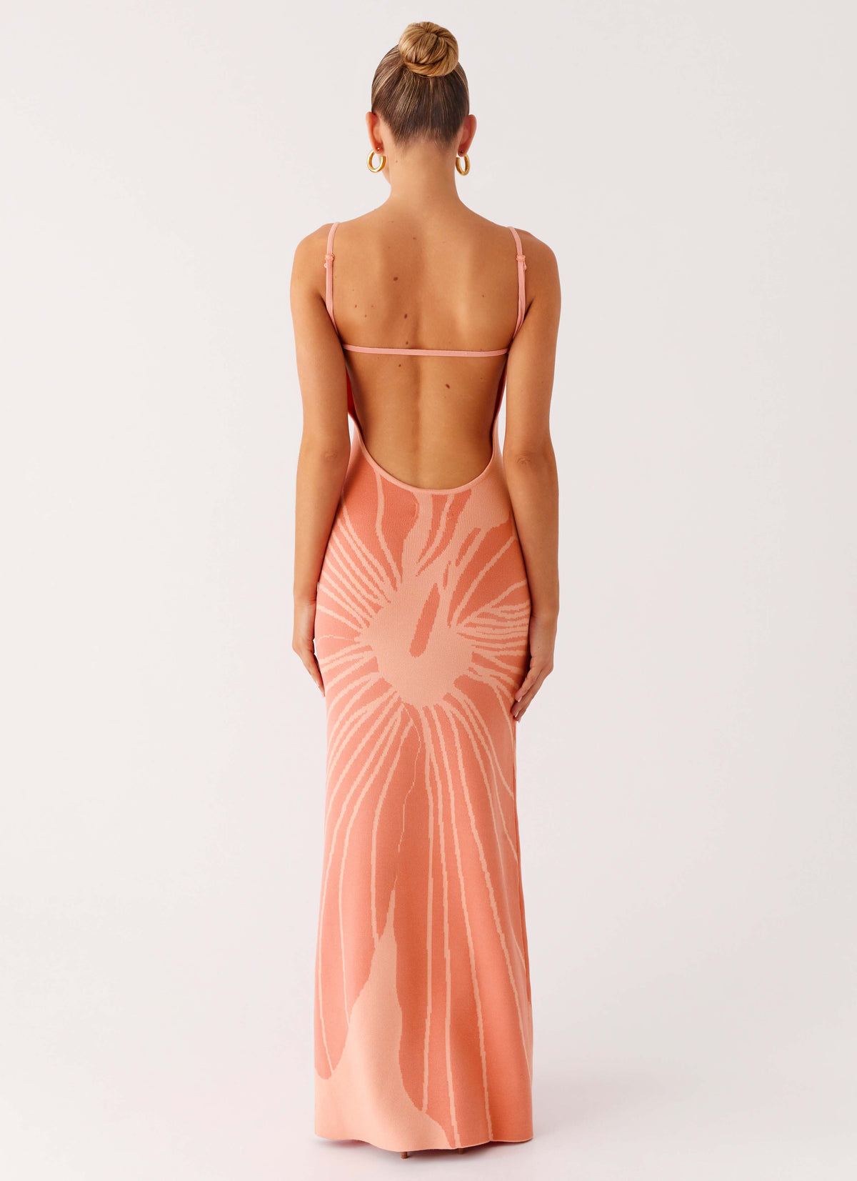 Bliss View Knit Maxi Dress Peach