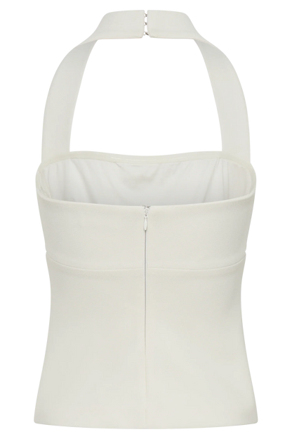 Amelita Suiting Halter Top Ivory
