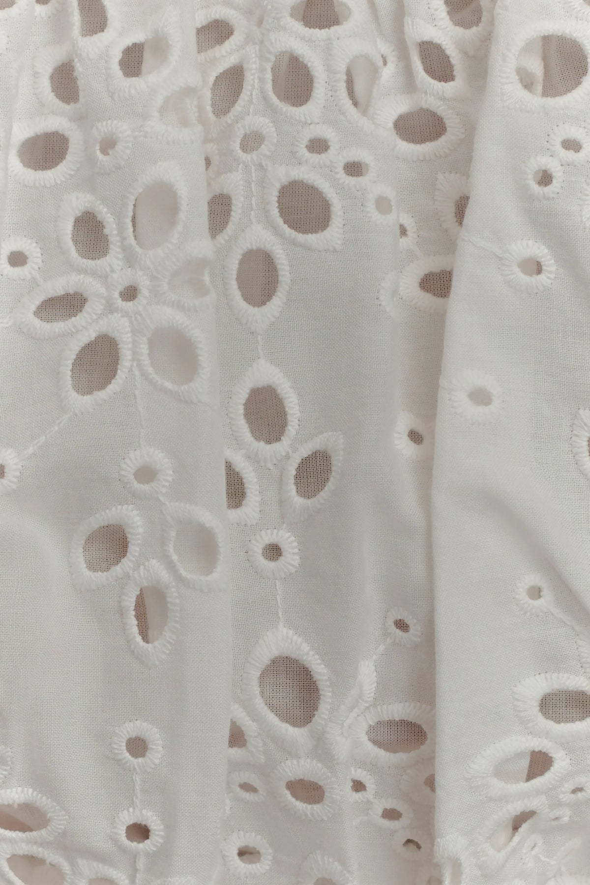 Autumn Off Shoulder Broderie Top White
