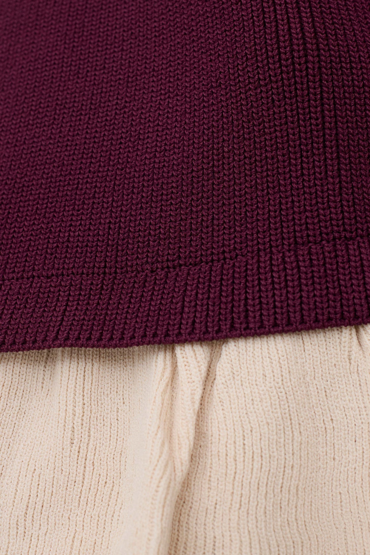 Amirose Ruffle Knit Midi Dress Plum