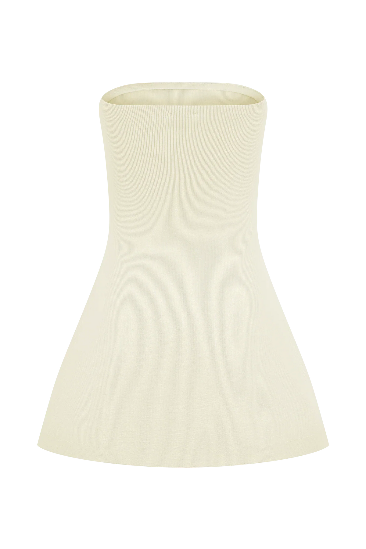 Anette Bandage Knit Strapless Top Ivory