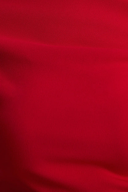 Alexandra Red Asymmetric Neck Draped Jumpsuit