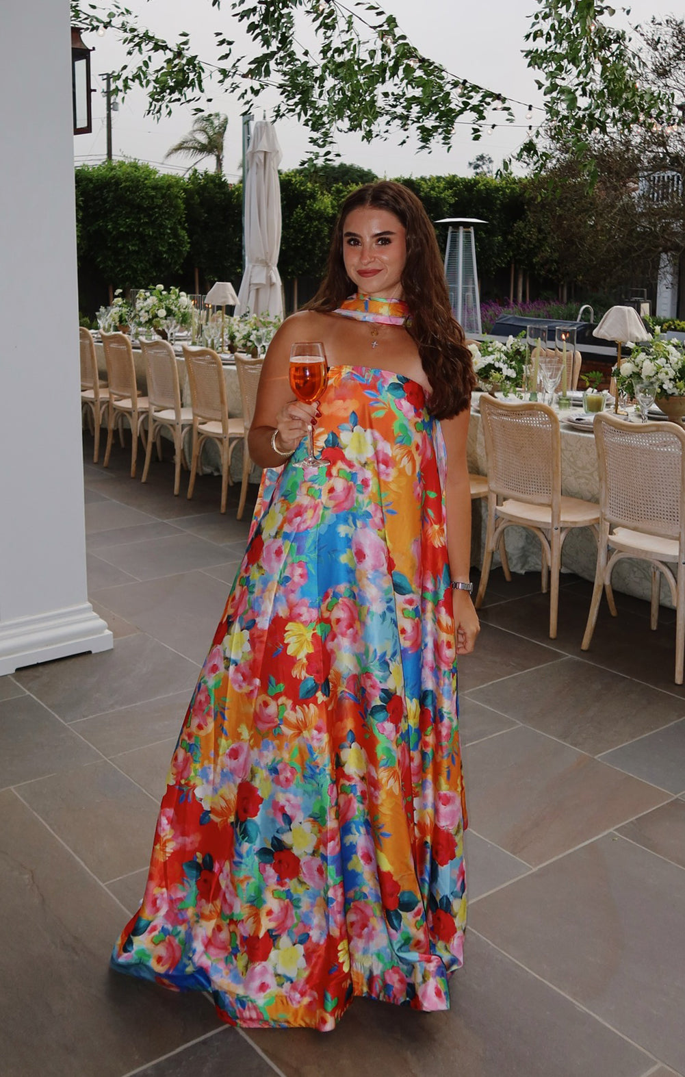 Tinsley Tube Dress ~ Sunset Garden Gala