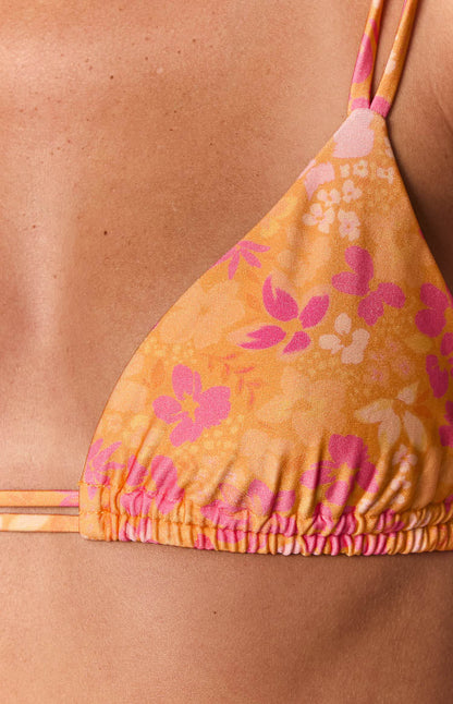 90 Swim Sumba Orange Floral Bikini Top