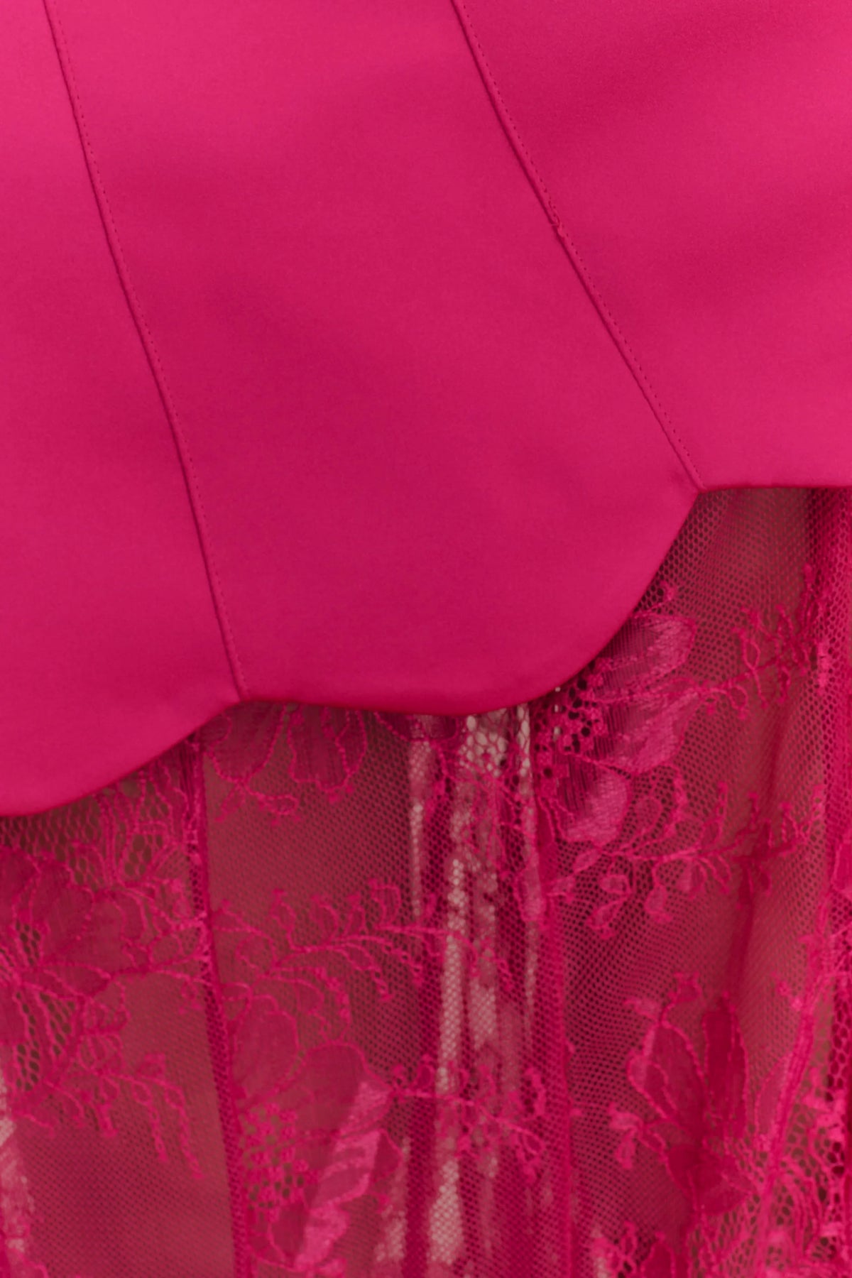 Aleena Satin And Lace Maxi Dress Dragonfruit