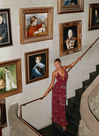 All For Love Maxi Dress Burgundy