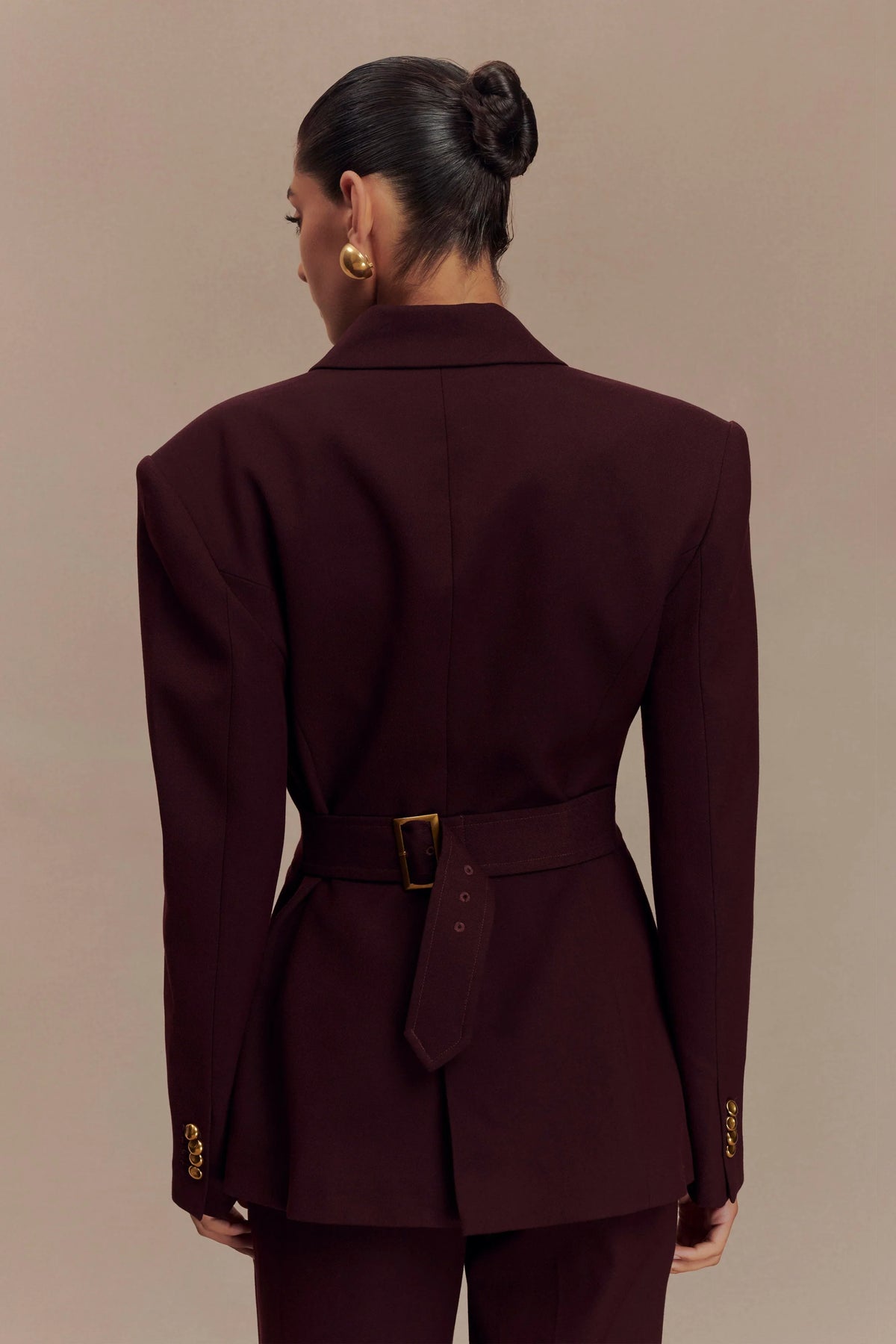 Bellamy Cinched Blazer Mahogany