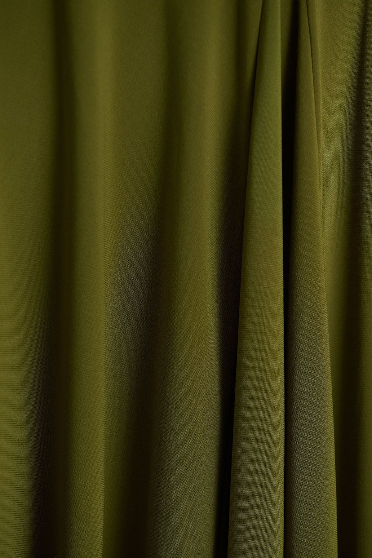 Alexia Green Asymmetric Neck Maxi Dress With Gold Details