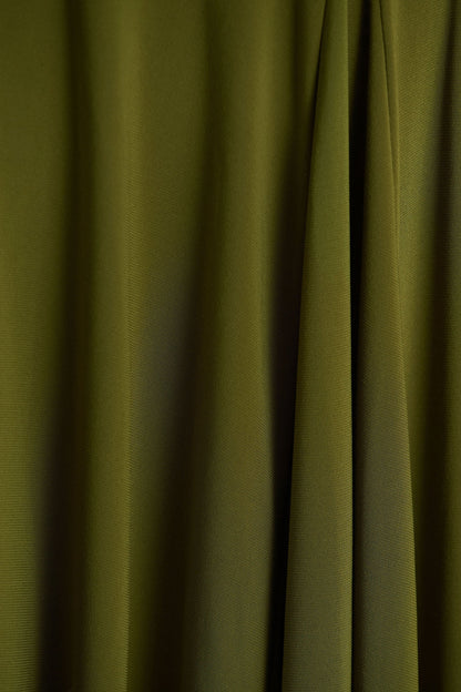 Alexia Green Asymmetric Neck Maxi Dress With Gold Details