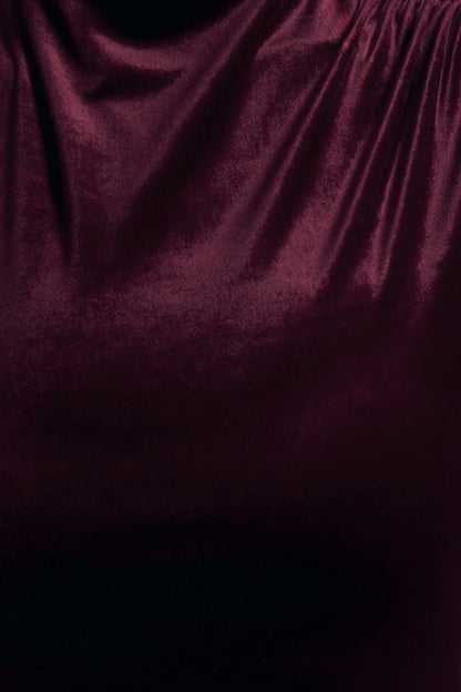 Abilene Port Velvet High Neck Split Maxi Dress