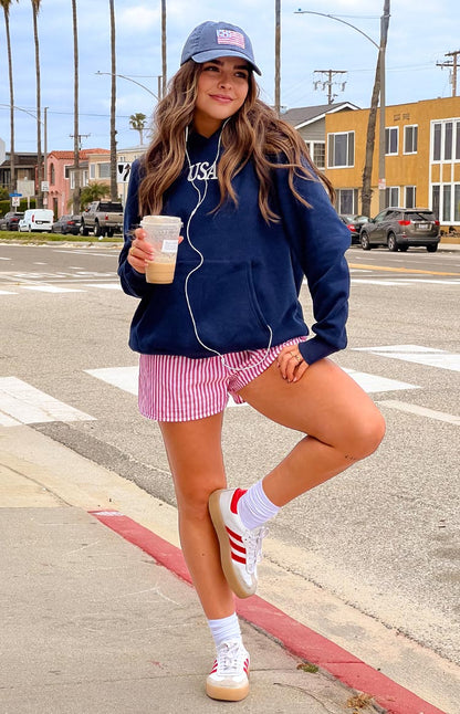 Beginning Navy USA Hoodie