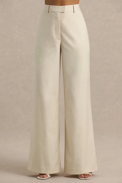 Bellarose Nude Wide Leg Trousers