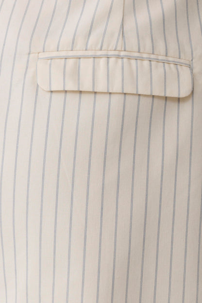 Alina Pintuck Cotton Shorts Stripe