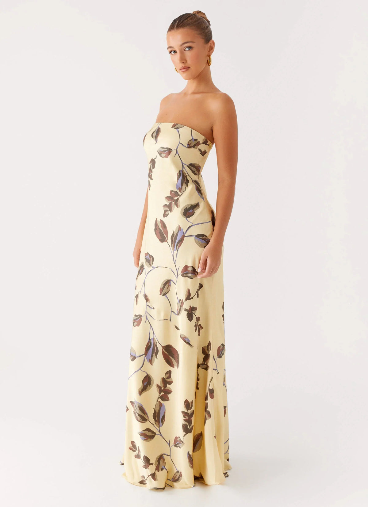 Alisa Strapless Maxi Dress Buttercream Bliss