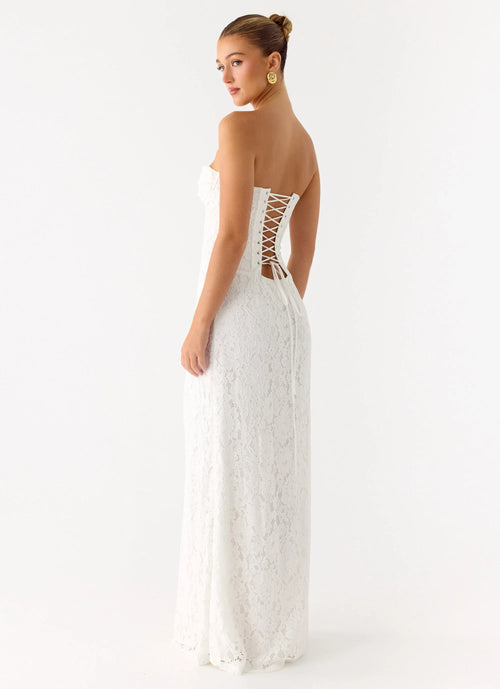 Already Know Lace Maxi Dress White