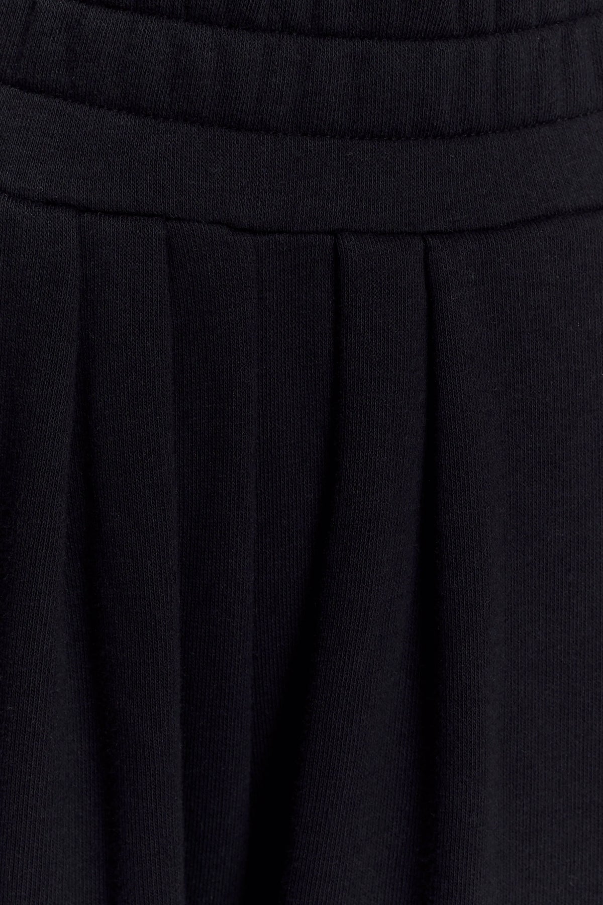 Aspen Gathered Wide Leg Jogger Black