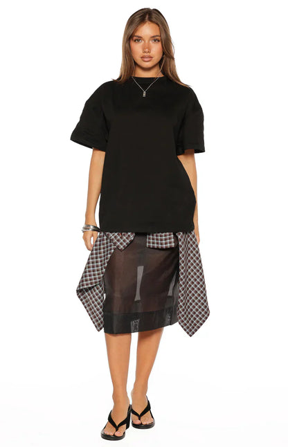 Alba Plain Black Tee
