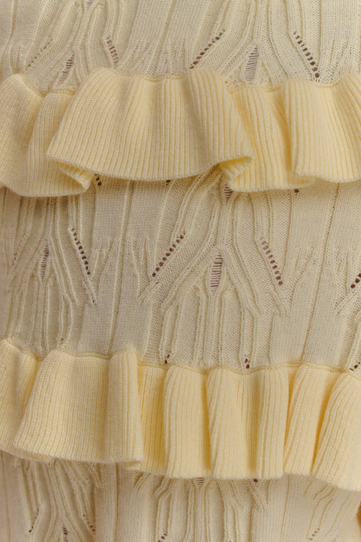 Amy Pointelle Knit Frill Bloomers Lemon