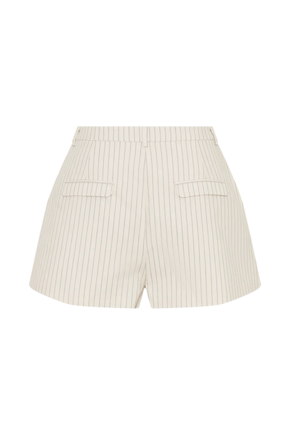 Alina Pintuck Cotton Shorts Stripe