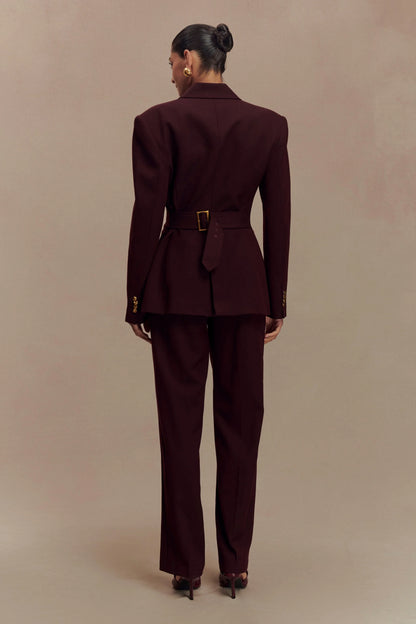 Bellamy Cinched Blazer Mahogany