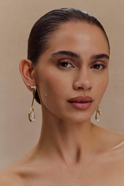 Adelaide Pearl Drop Earrings Gold