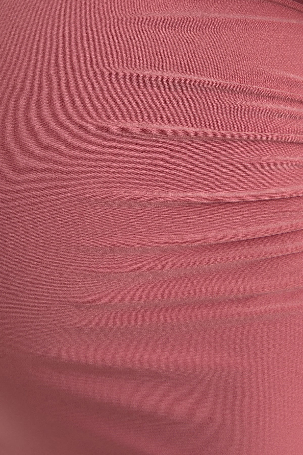 Carlotta Blush Pink Bardot Maternity Maxi Dress With Chiffon Cape