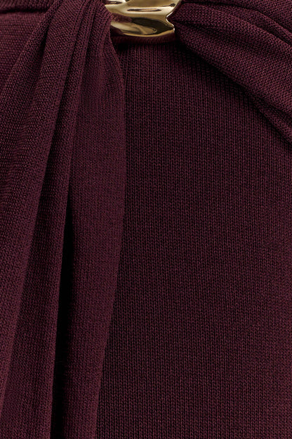 Bowie Low Rise Knit Maxi Skirt Dark Chocolate