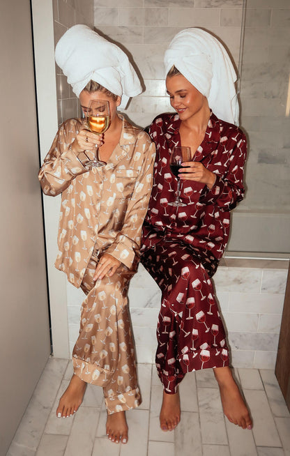 Classic PJ Set ~ White Wine Silky