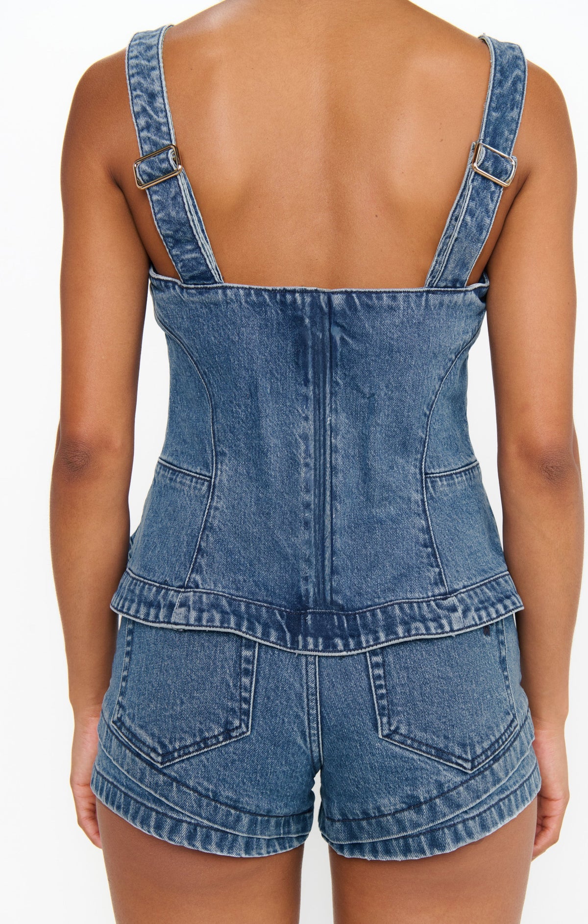 Shay Corset Top ~ Waterfall Blue
