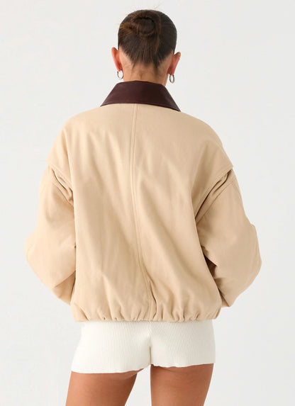 Airplane Mode Twill Blouson Jacket Natural