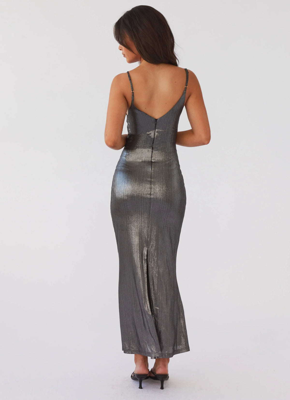 Alexa Metallic Maxi Dress Twilight