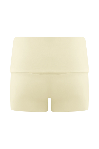 Birdie Fold Over Shorts Ivory
