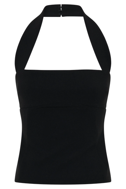 Amelita Suiting Halter Top Black
