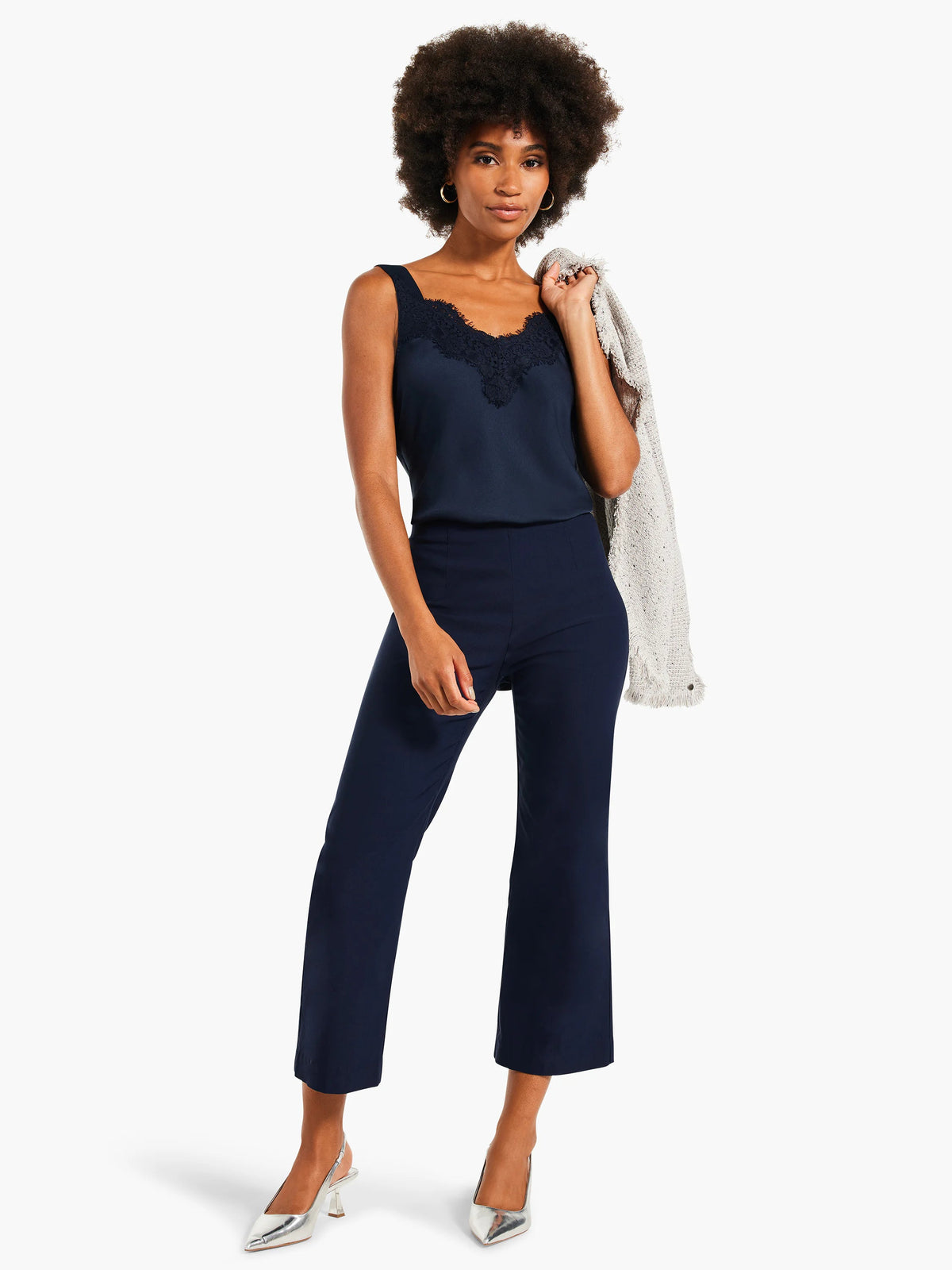 Polished Wonderstretch Wide-Leg Crop Pant
