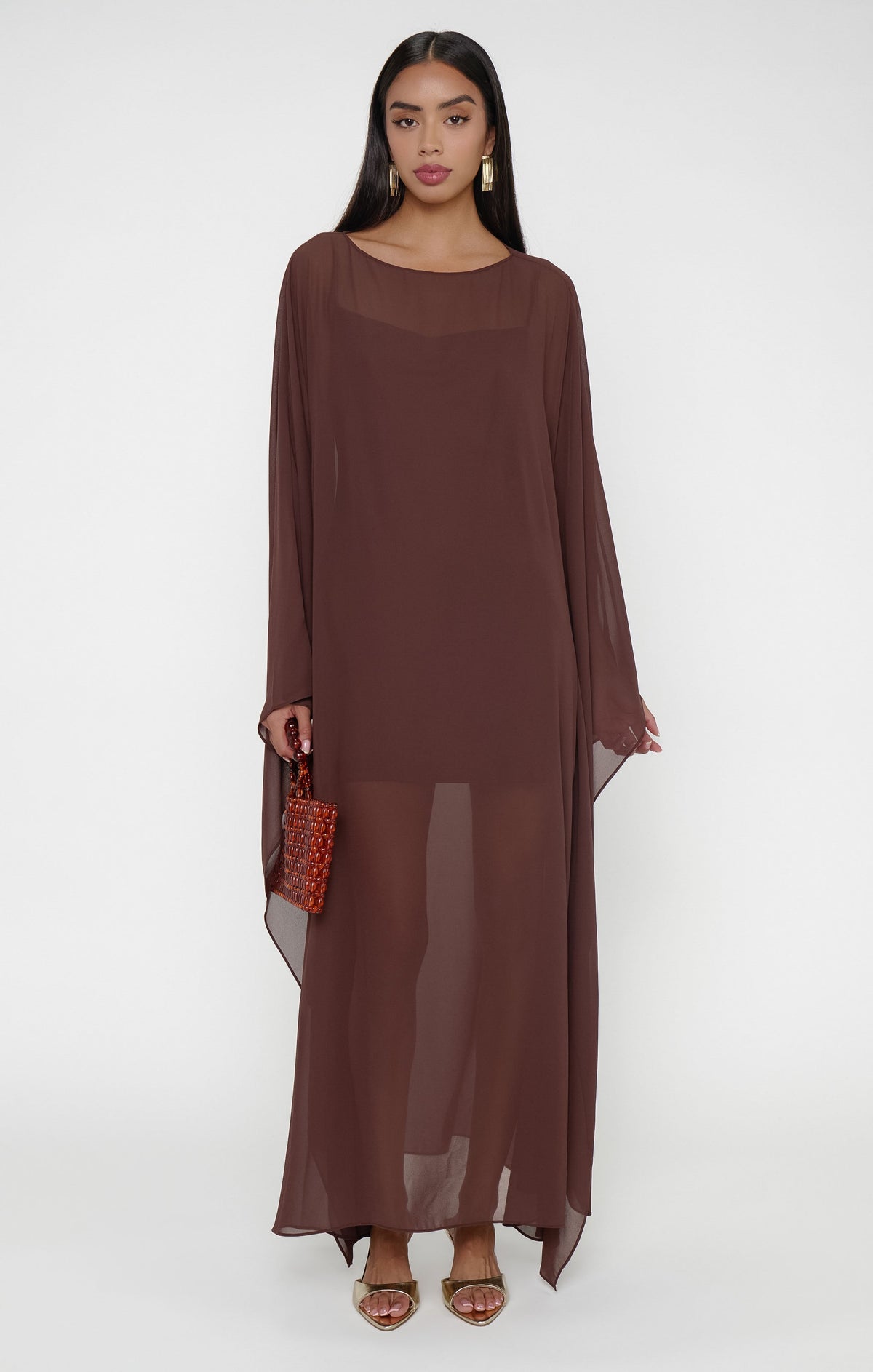 Olsen Maxi Dress ~ Chocolate Chiffon
