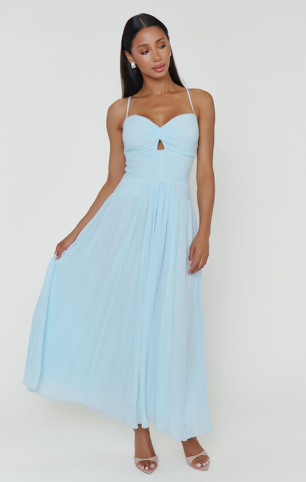 Camille Midi Dress ~ Ice Blue