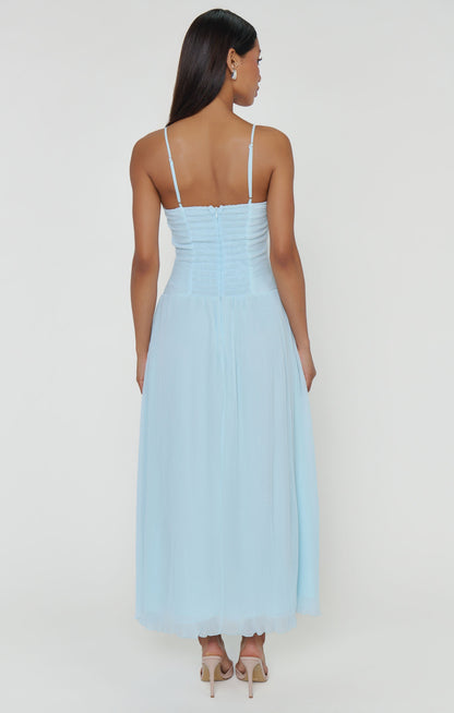 Camille Midi Dress ~ Ice Blue