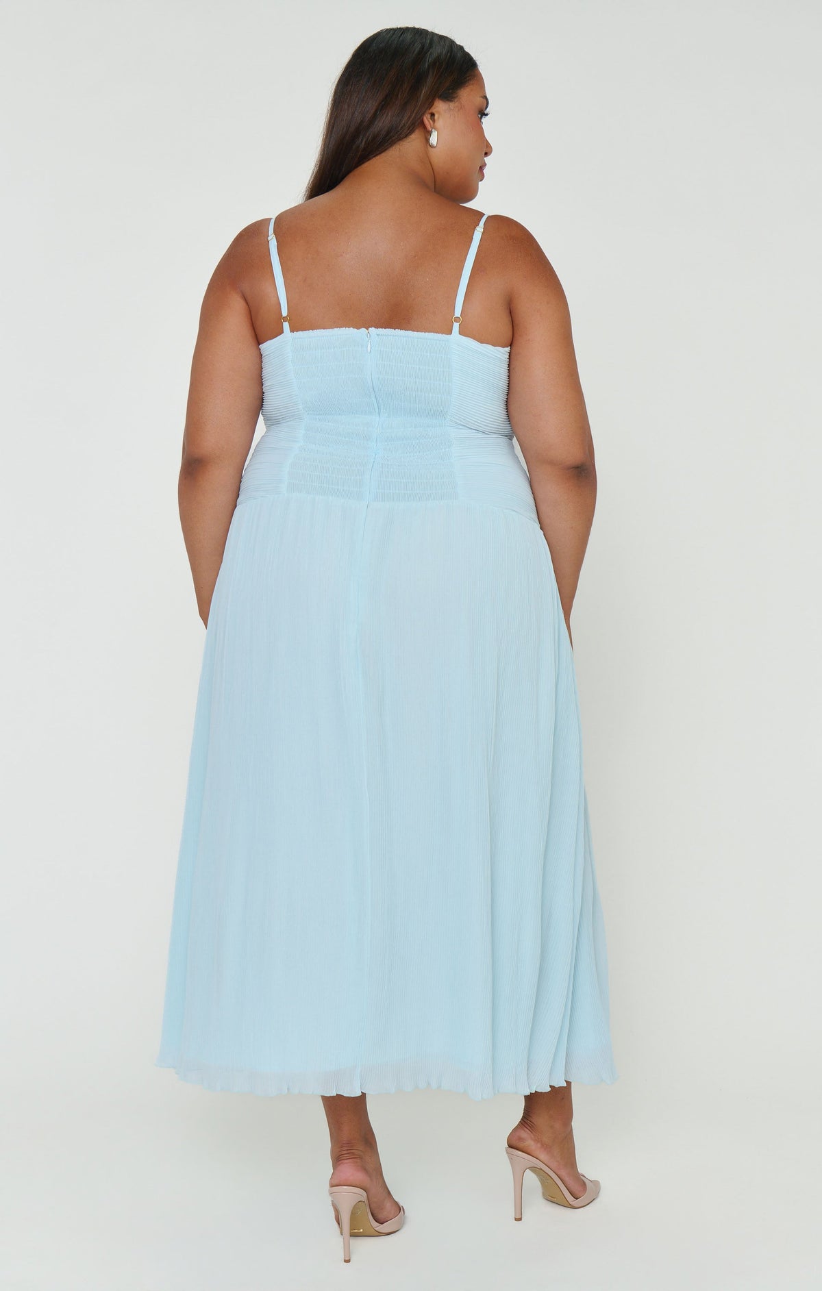 Camille Midi Dress ~ Ice Blue