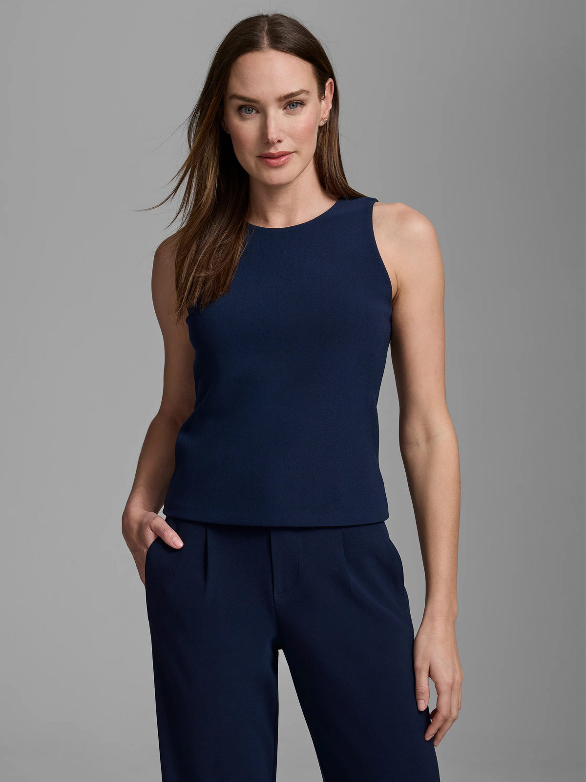 Gold Label Knit Scuba High Neck Tank