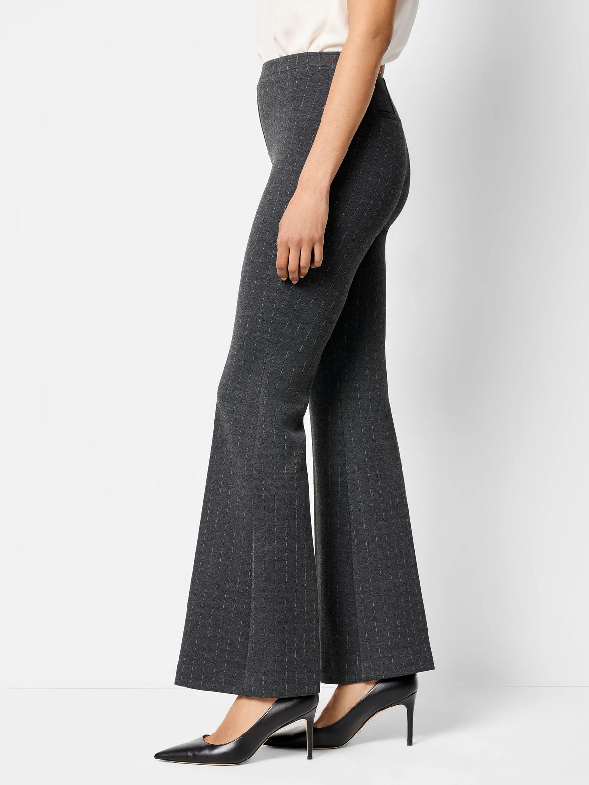 Pinstripe Knit Bootcut Pant