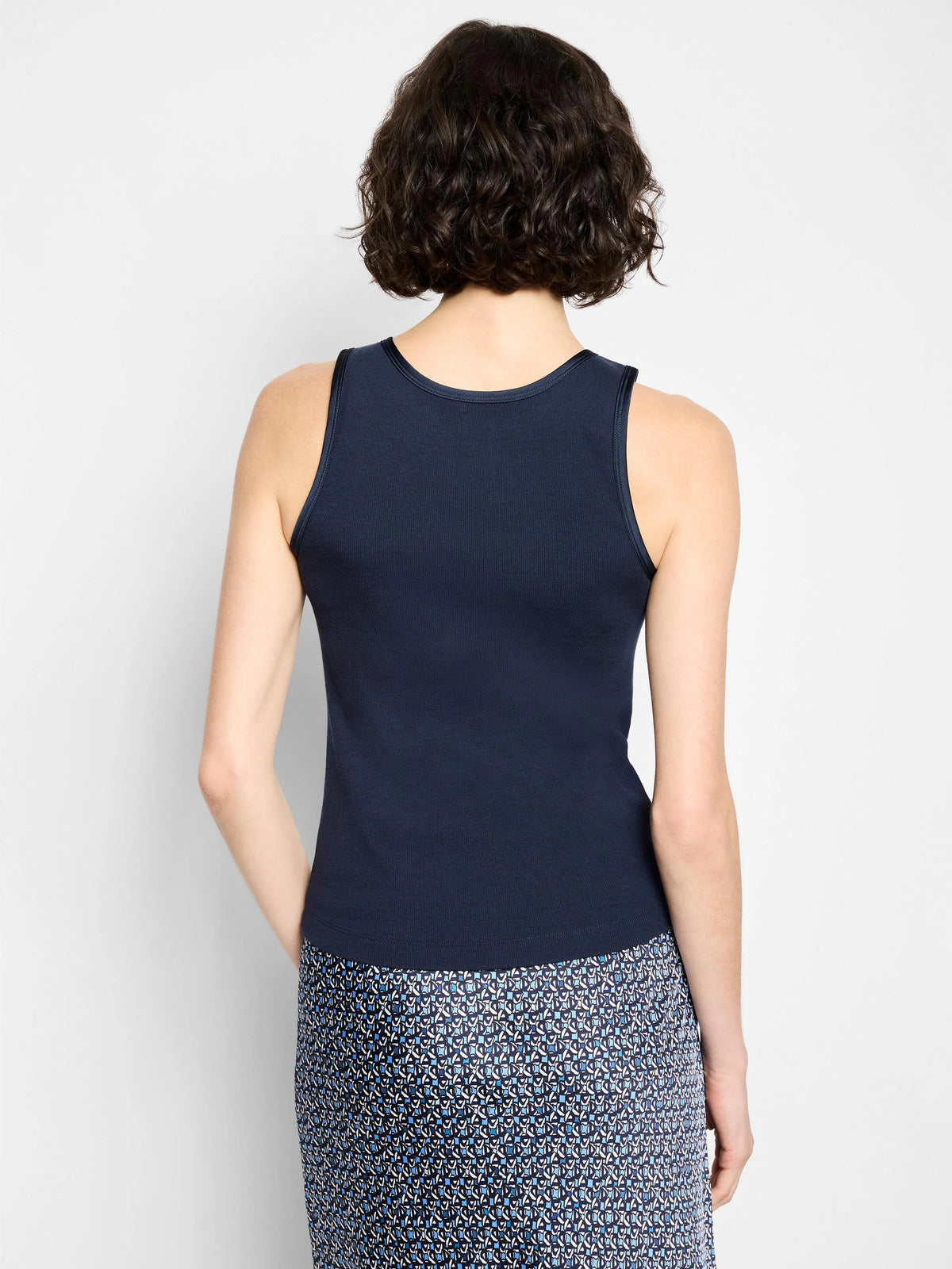 Trimmed Perfect Knit Ribbed Tank