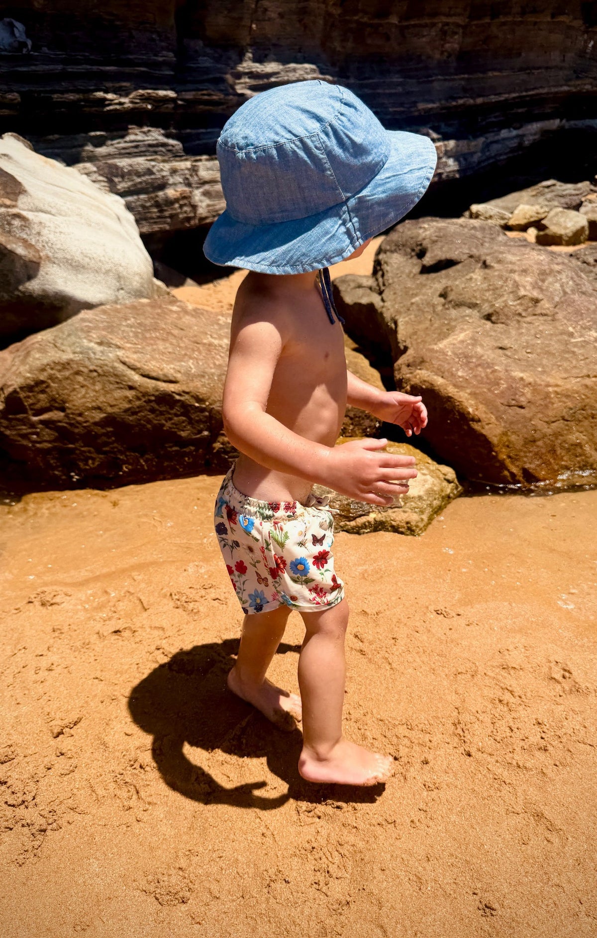 Little Beach Bum Trunks ~ French Floral