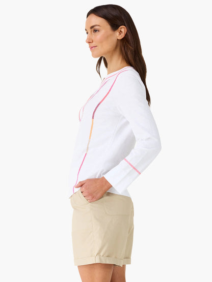 Pinnacle Embroidered Top