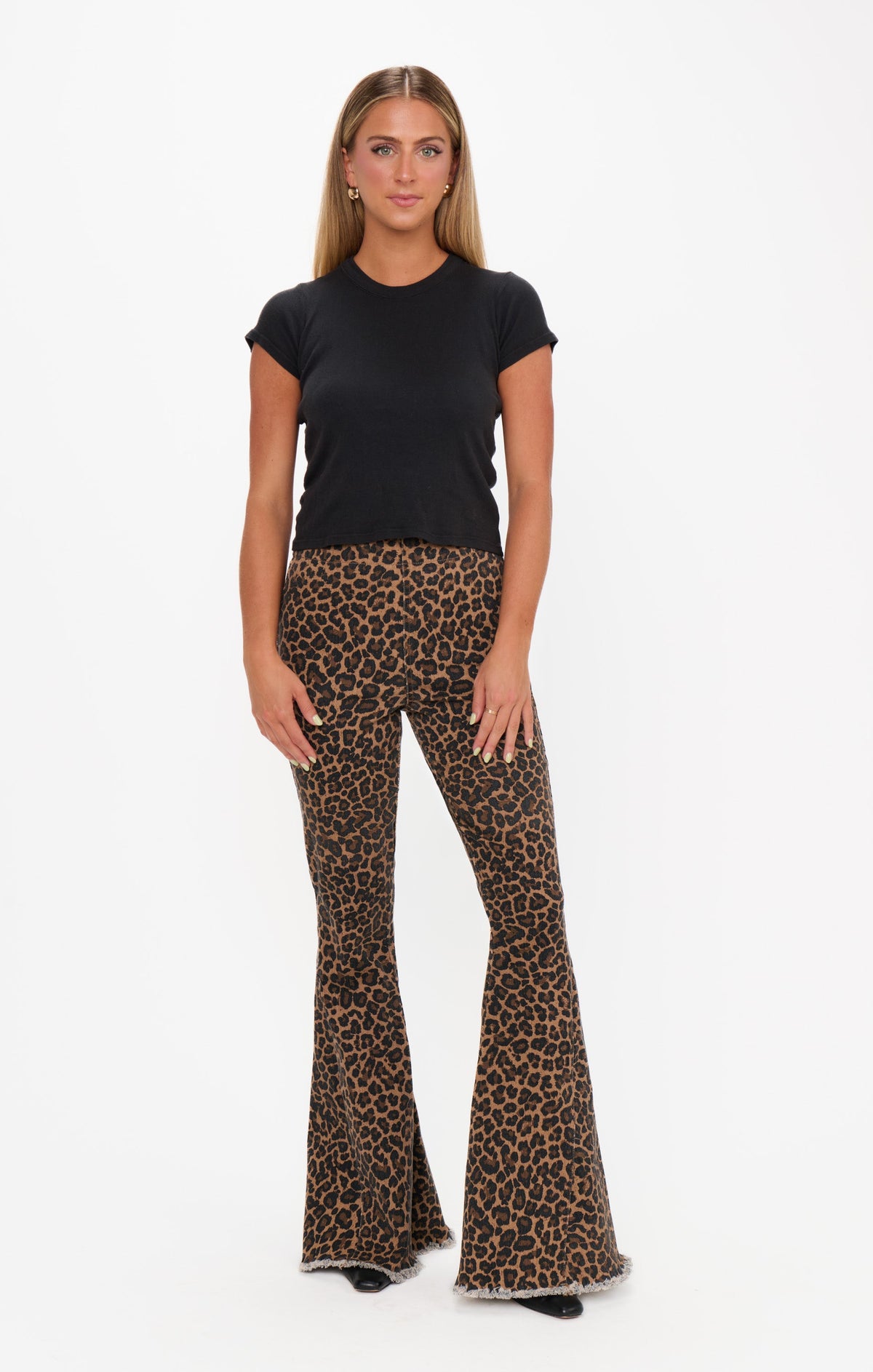 Berkeley Bells ~ Leopard Latte Denim