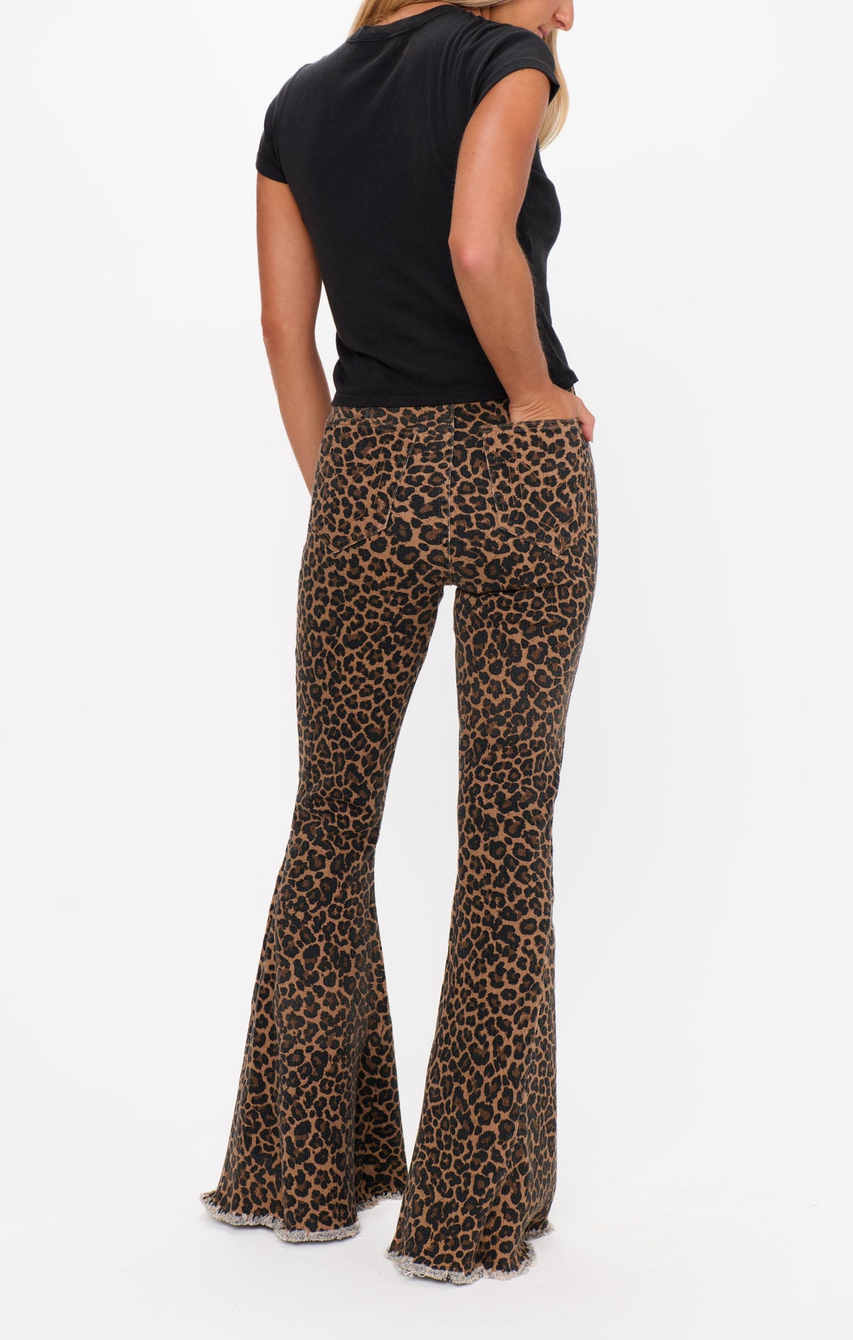 Berkeley Bells ~ Leopard Latte Denim