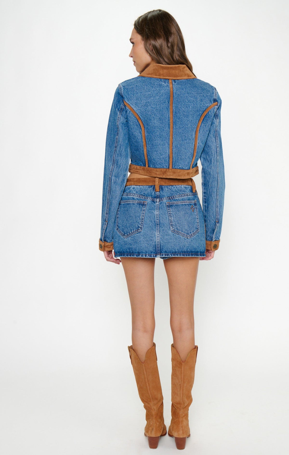 Dawson Jacket ~ Indigo with Faux Suede