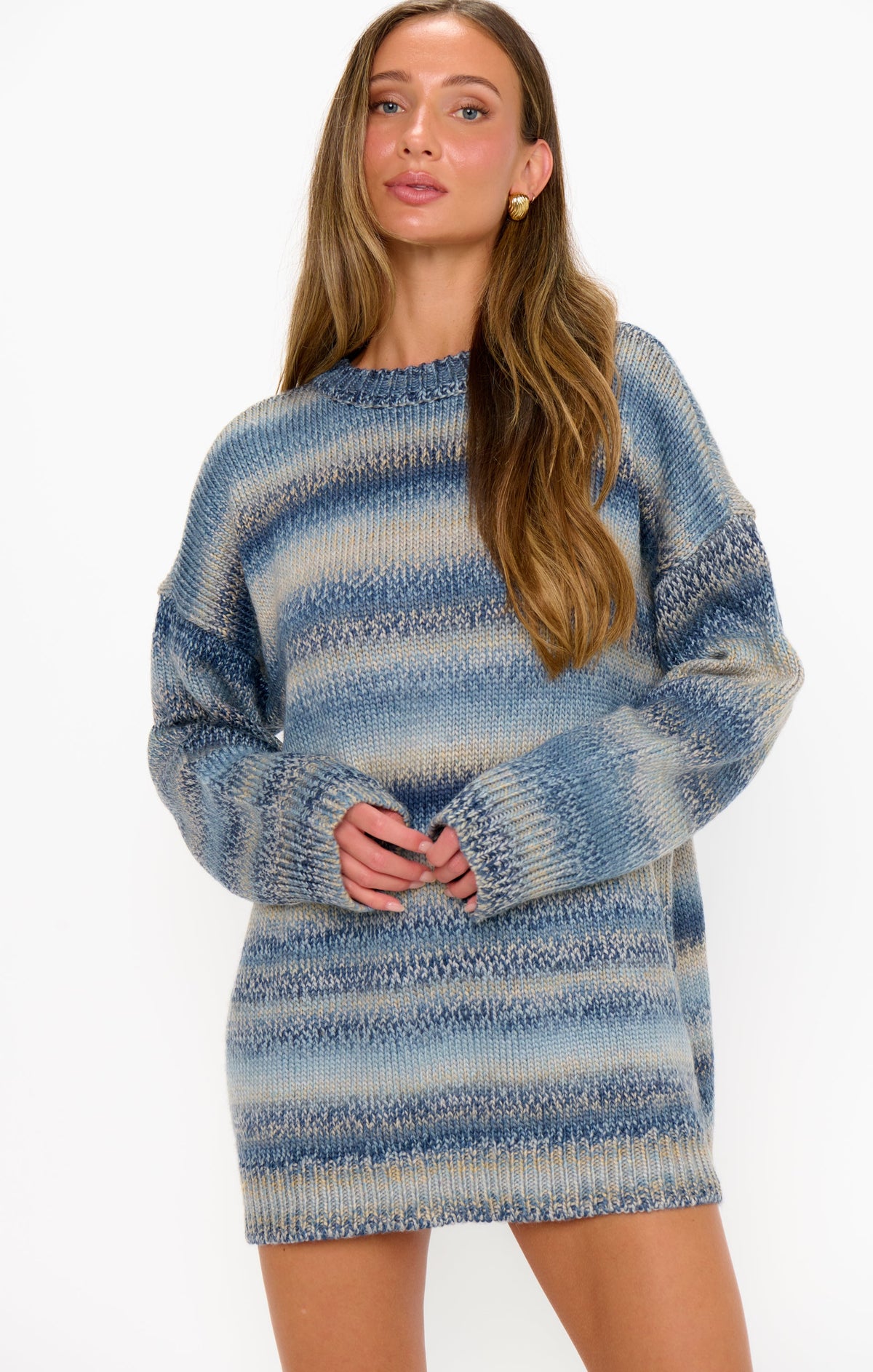 Canyon Tunic Sweater ~ Midnight Blue Knit