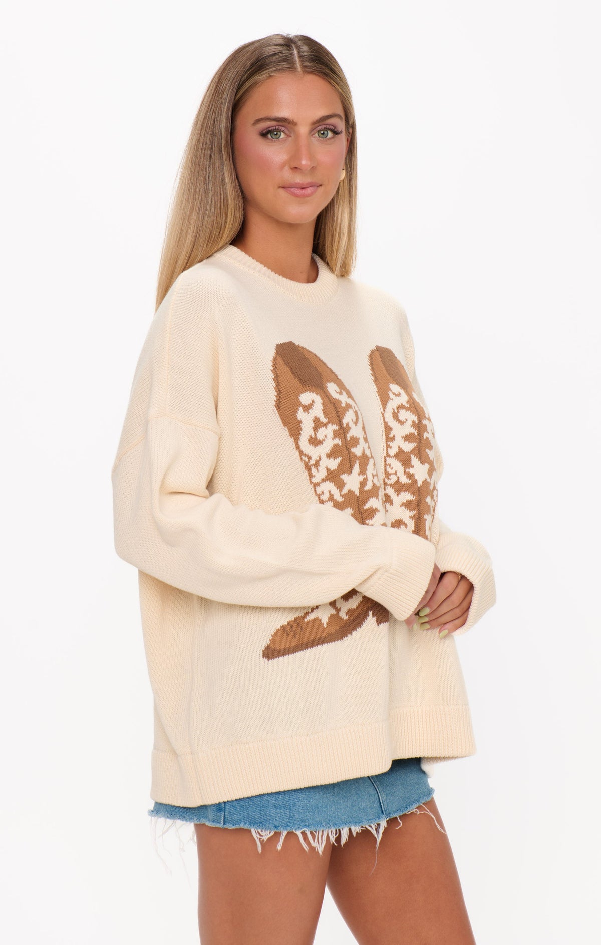 Stay Awhile Sweater ~ Cowboy Boot Knit